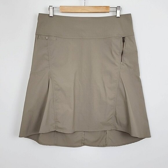 ROYAL ROBBINS Women’s Cargo Flare  Skirt Sand Pockets Stretch Size 14 - Picture 1 of 14